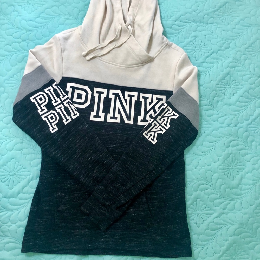 PINK Color Block Hoodie